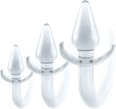 Black Axinite 3 In 1 Unique Design Anal Plug Kit with Tail Butt Plugs